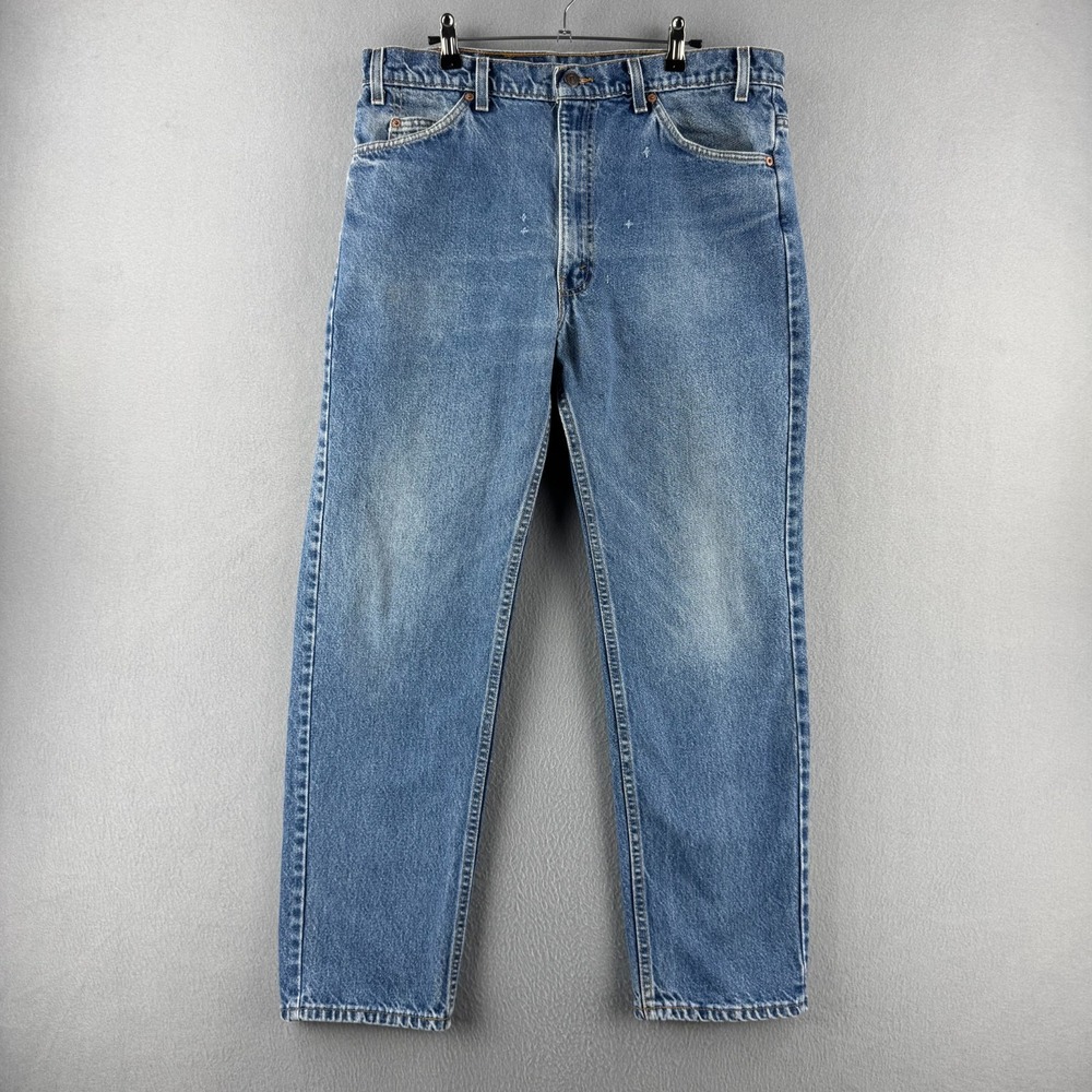 Vintage Levis Jeans Mens 38x30 (Fits 36x29) 505 Straight Orange Tab 90s USA